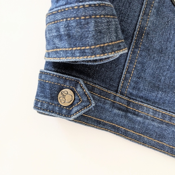 Disney Junior Girls Denim Jacket with Leopard Print Collar - Picture 7 of 11